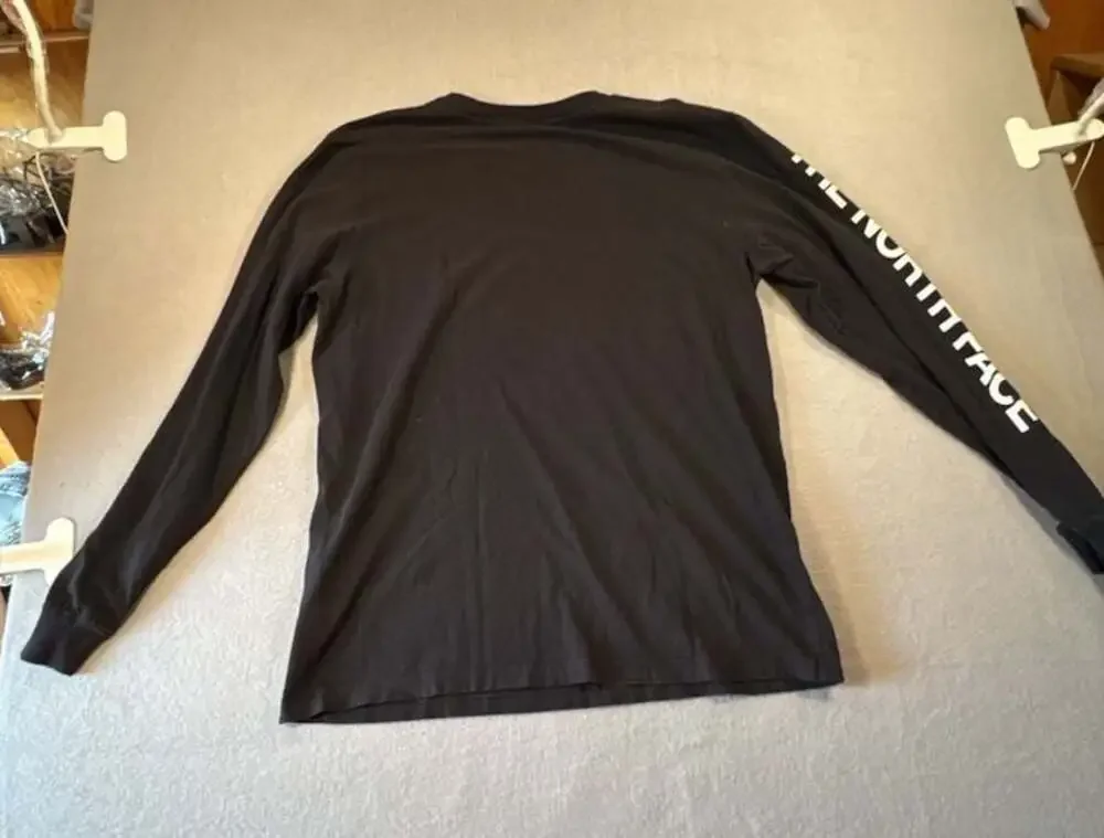 The North Face Brand Proud Men's Black Long Sleeve Graphic T-Shirt Size Large